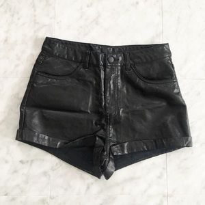 Fairly New H&M Faux Leather Shorts